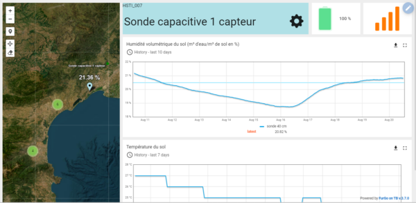Sonde d'humidité du sol capacitif 1 horizon – Image 2
